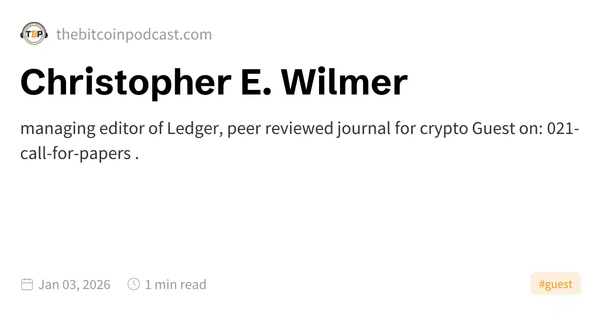 Christopher E. Wilmer